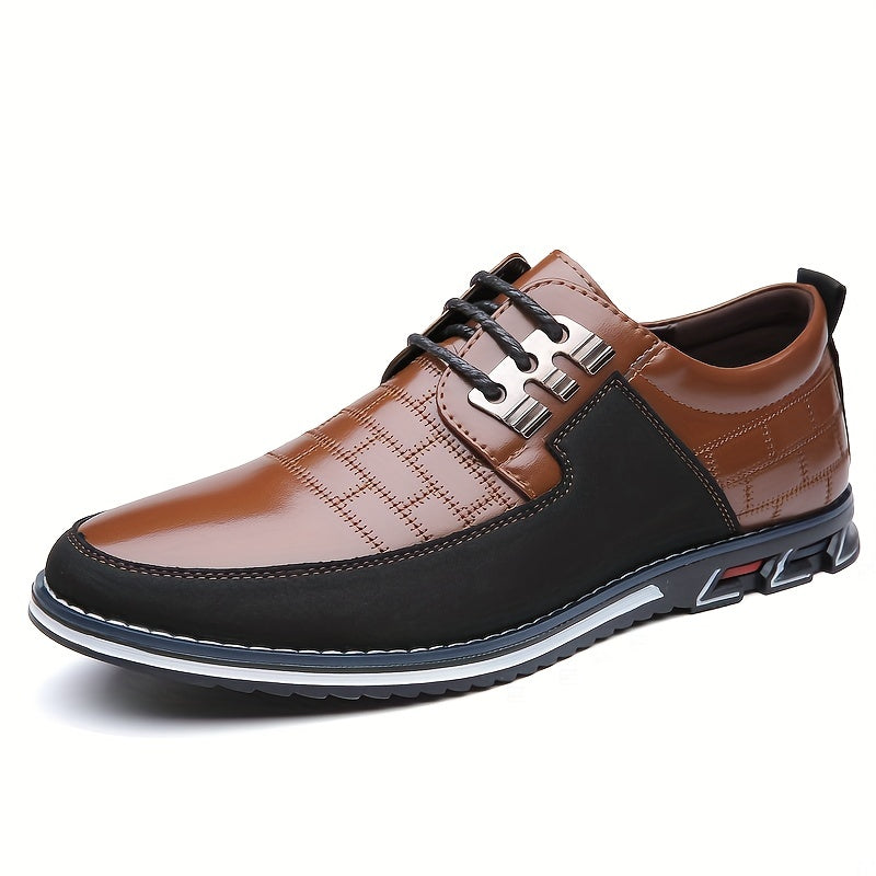 COMFIDAILY Men's Lace-Up Formal & Casual Shoes - Cushioned Insole, Non-Slip Rubber Sole - Minimalist Black Dress Shoes for Office, Events, Travel - Everyday & Special Occasion Footwear, Shoes for Wedding, Event Footwear, Slee