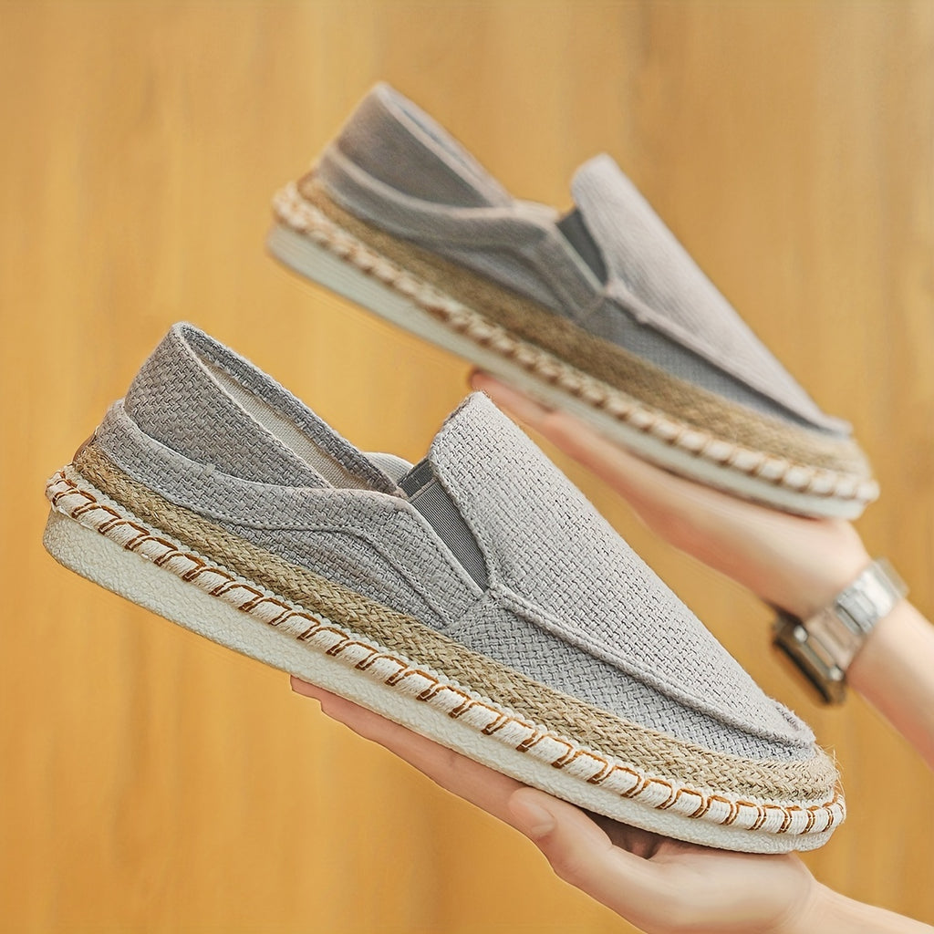 Canvas Loafers with Soft Lightweight Flat Sole, Breathable Espadrille Design for Women