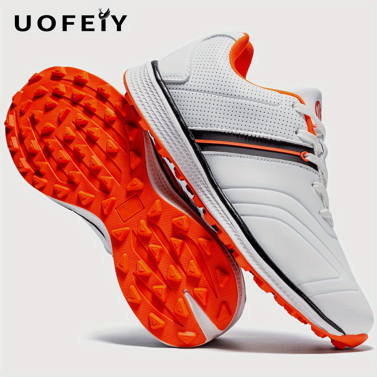 UOFEIY Men's Professional Golf Shoes - Lightweight, Breathable, Non-Slip Sneakers with Fabric Upper & MD/Rubber Sole for Outdoor Sports, Travel, and Business Casual Wear, Business Casual Shoes | Sleek Sneaker Design | Synthet