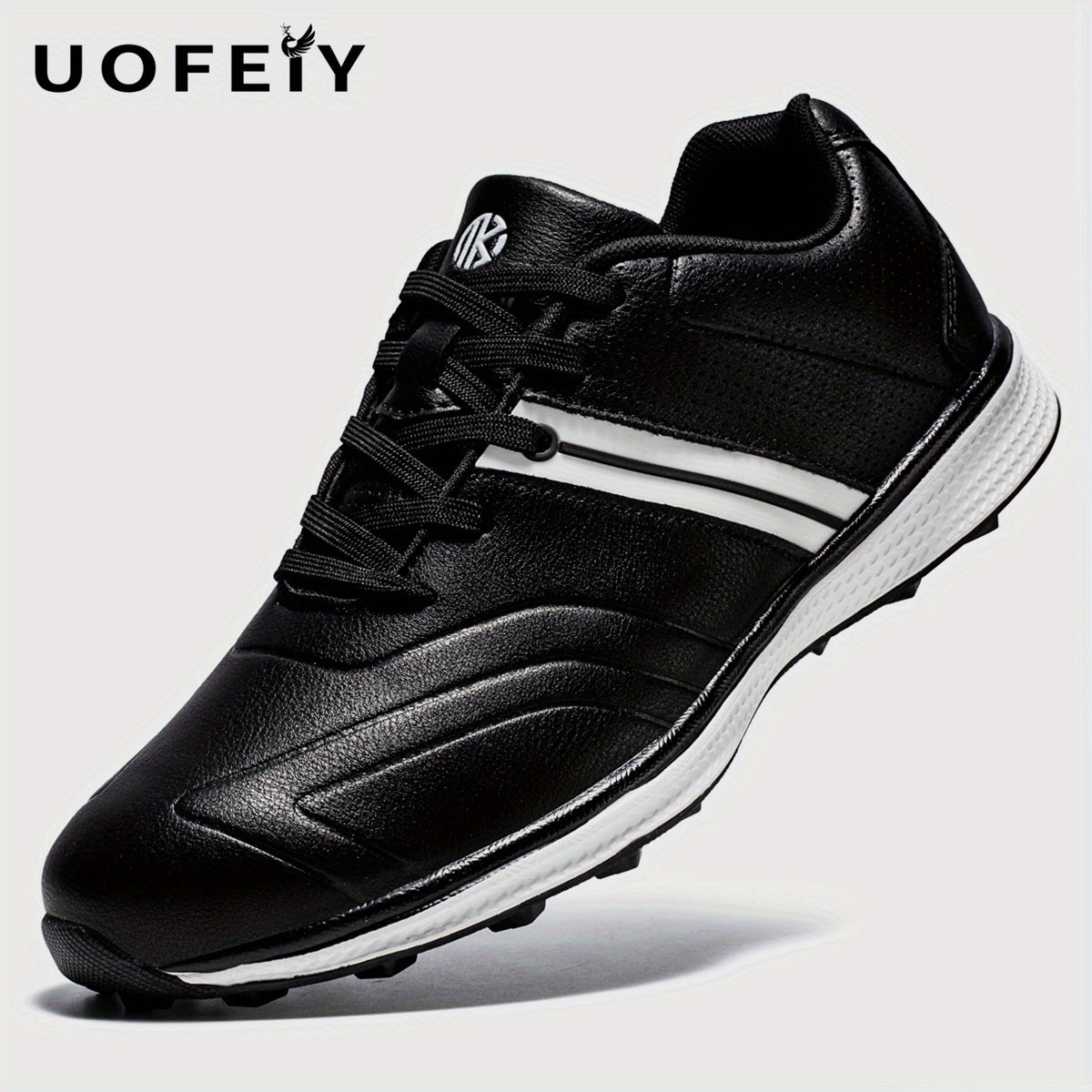 UOFEIY Men's Professional Golf Shoes - Lightweight, Breathable, Non-Slip Sneakers with Fabric Upper & MD/Rubber Sole for Outdoor Sports, Travel, and Business Casual Wear, Business Casual Shoes | Sleek Sneaker Design | Synthet