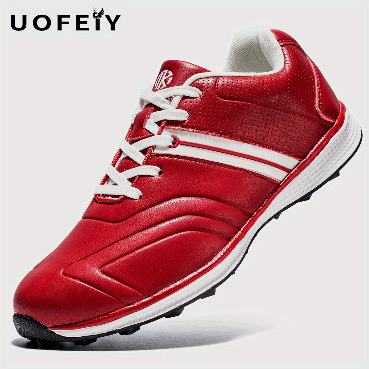 UOFEIY Men's Professional Golf Shoes - Lightweight, Breathable, Non-Slip Sneakers with Fabric Upper & MD/Rubber Sole for Outdoor Sports, Travel, and Business Casual Wear, Business Casual Shoes | Sleek Sneaker Design | Synthet