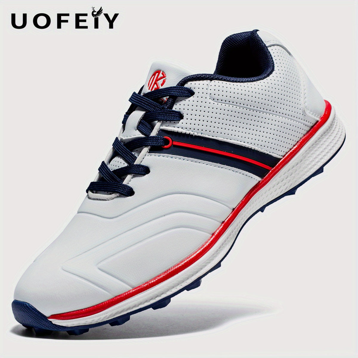 UOFEIY Men's Professional Golf Shoes - Lightweight, Breathable, Non-Slip Sneakers with Fabric Upper & MD/Rubber Sole for Outdoor Sports, Travel, and Business Casual Wear, Business Casual Shoes | Sleek Sneaker Design | Synthet