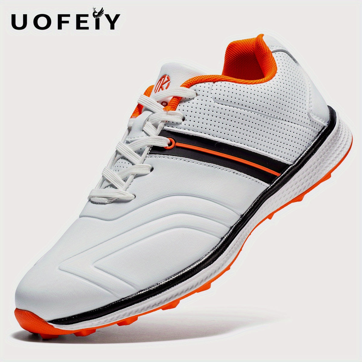 UOFEIY Men's Professional Golf Shoes - Lightweight, Breathable, Non-Slip Sneakers with Fabric Upper & MD/Rubber Sole for Outdoor Sports, Travel, and Business Casual Wear, Business Casual Shoes | Sleek Sneaker Design | Synthet
