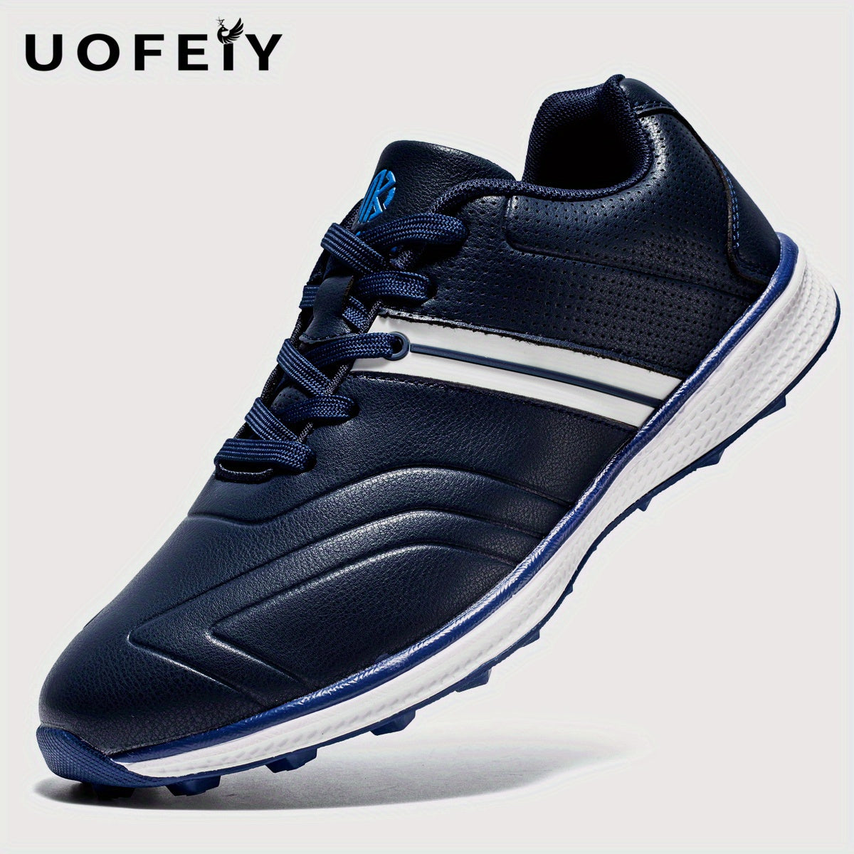 UOFEIY Men's Professional Golf Shoes - Lightweight, Breathable, Non-Slip Sneakers with Fabric Upper & MD/Rubber Sole for Outdoor Sports, Travel, and Business Casual Wear, Business Casual Shoes | Sleek Sneaker Design | Synthet