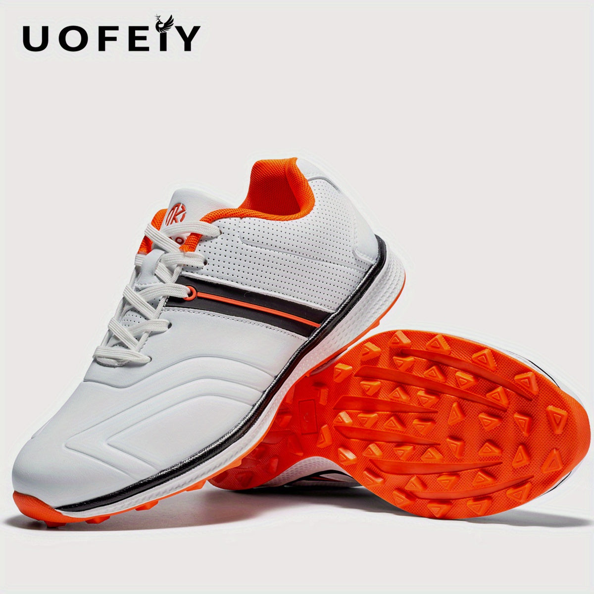 UOFEIY Men's Professional Golf Shoes - Lightweight, Breathable, Non-Slip Sneakers with Fabric Upper & MD/Rubber Sole for Outdoor Sports, Travel, and Business Casual Wear, Business Casual Shoes | Sleek Sneaker Design | Synthet
