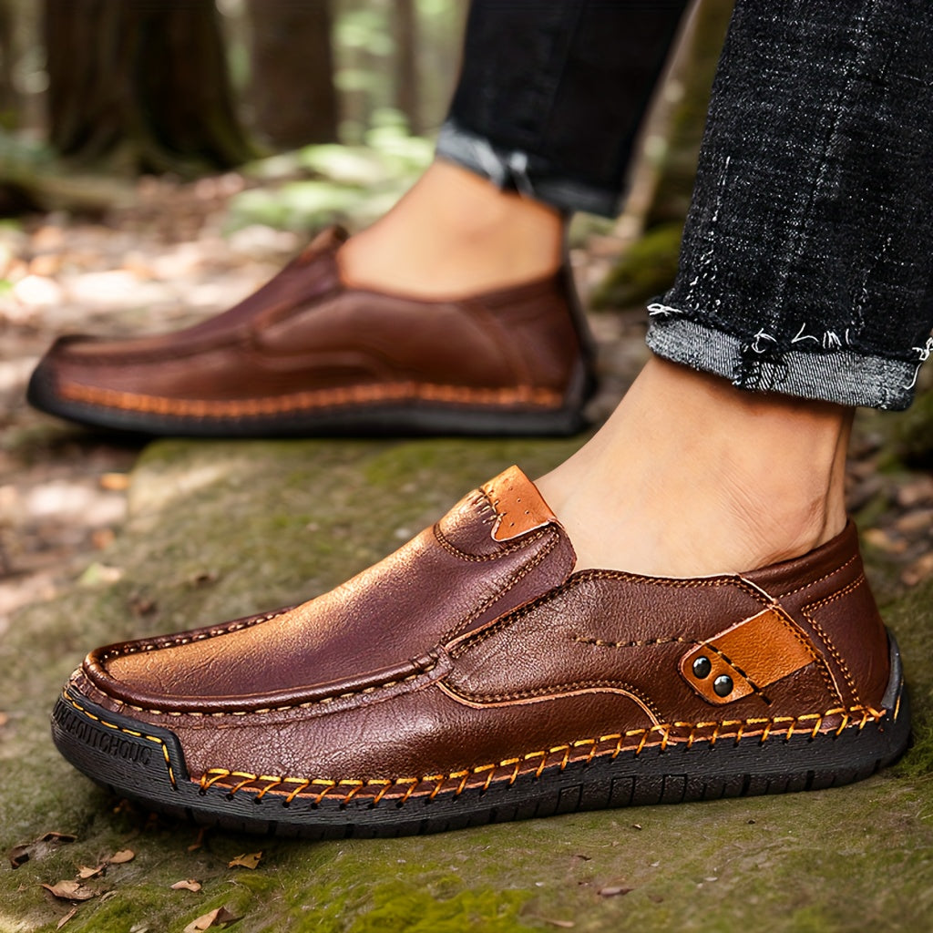 GREKS Men'S Slip-On Loafers - Lightweight Comfortable Casual Shoes with Microfiber Synthetic Upper, EVA Cushioned Insole & Rubber Sole for Driving, Walking, Office & Casual Attire - Black, Office Footwear, Sleek Shoe Design,