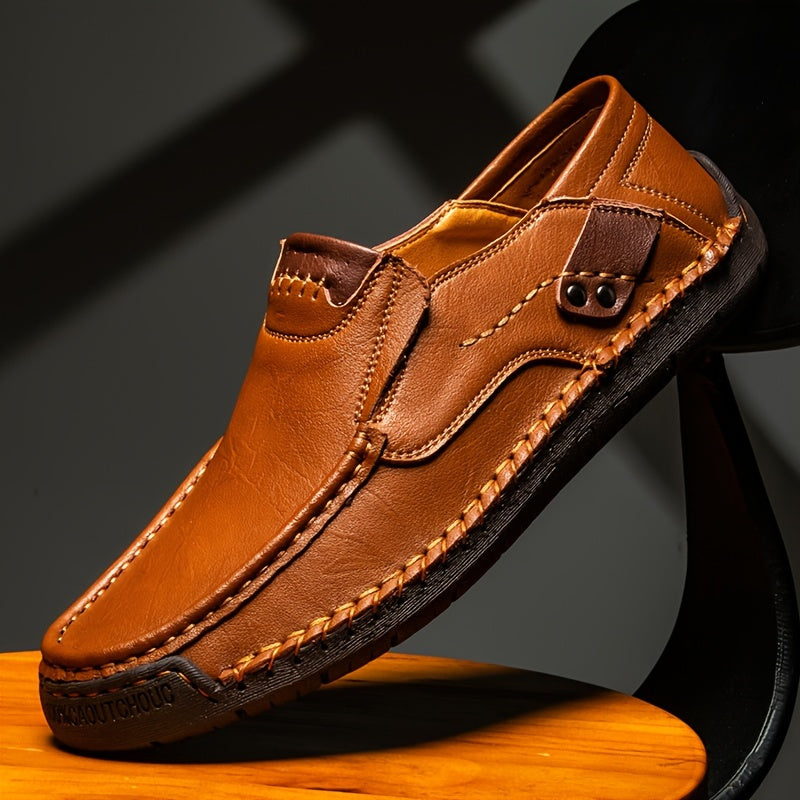 GREKS Men'S Slip-On Loafers - Lightweight Comfortable Casual Shoes with Microfiber Synthetic Upper, EVA Cushioned Insole & Rubber Sole for Driving, Walking, Office & Casual Attire - Black, Office Footwear, Sleek Shoe Design,