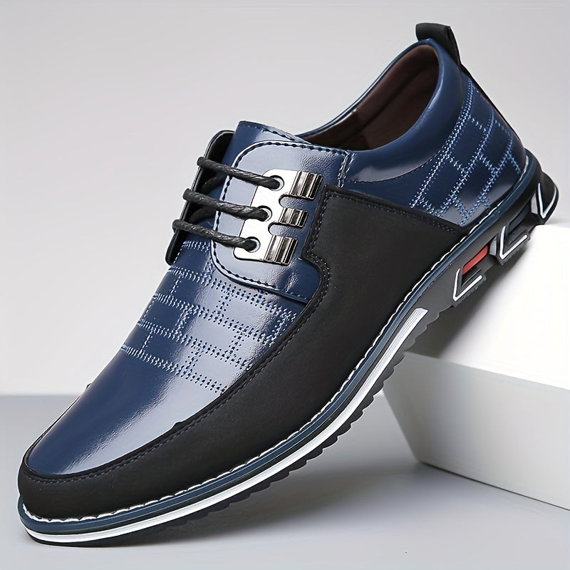 COMFIDAILY Men's Lace-Up Formal & Casual Shoes - Cushioned Insole, Non-Slip Rubber Sole - Minimalist Black Dress Shoes for Office, Events, Travel - Everyday & Special Occasion Footwear, Shoes for Wedding, Event Footwear, Slee