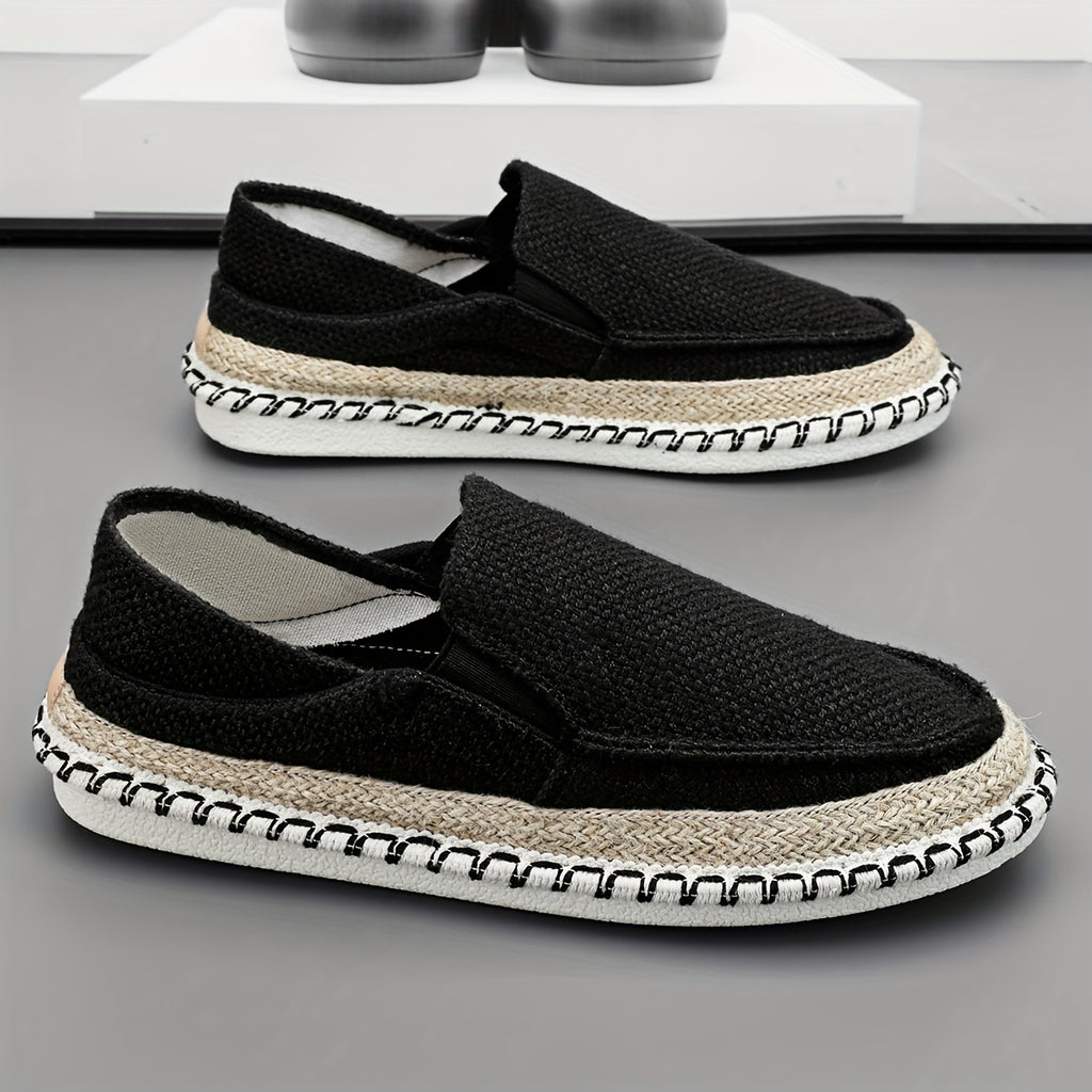 Canvas Loafers with Soft Lightweight Flat Sole, Breathable Espadrille Design for Women