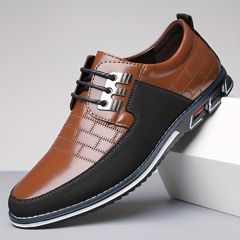 COMFIDAILY Men's Lace-Up Formal & Casual Shoes - Cushioned Insole, Non-Slip Rubber Sole - Minimalist Black Dress Shoes for Office, Events, Travel - Everyday & Special Occasion Footwear, Shoes for Wedding, Event Footwear, Slee