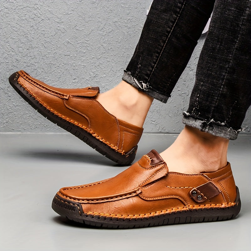 GREKS Men'S Slip-On Loafers - Lightweight Comfortable Casual Shoes with Microfiber Synthetic Upper, EVA Cushioned Insole & Rubber Sole for Driving, Walking, Office & Casual Attire - Black, Office Footwear, Sleek Shoe Design,