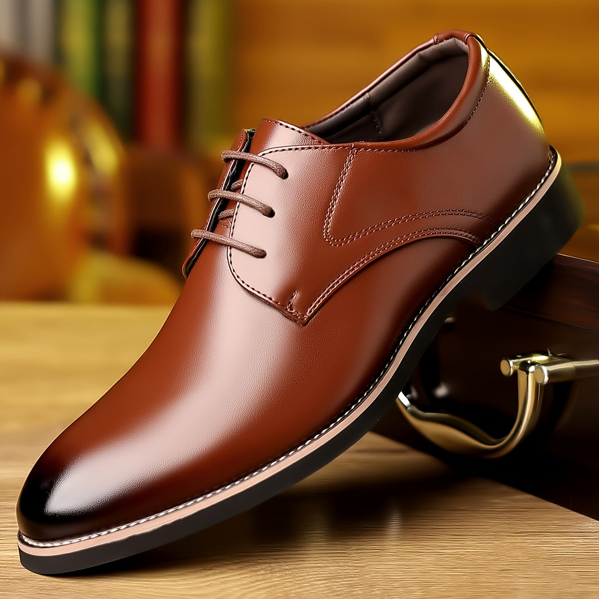 Soft Rubber Sole, Black & Brown Design Shoes for Men