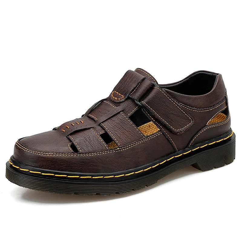 New Models 2025 ROME Handmade Cow Leather Sandals Buckle Big Size 48 Dubai Arab Summer Shoes Brand Famous High Quality