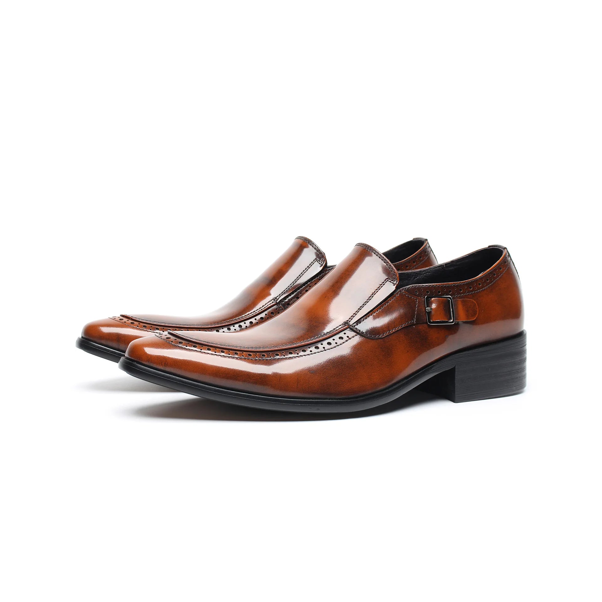 Handmade High Quality Men's Business Leather Shoes Toe Layer Cowhide Men's Shoes Party Leather Shoes