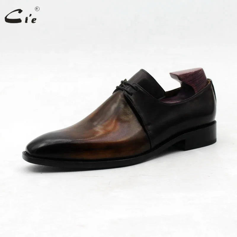 Cie D256  Handmade Blake Stitched Shoes Men's Brown Pure Leather Shoes