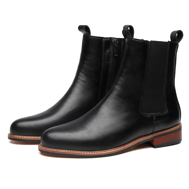 New High Top Boots Men's Pointed Toe Workwear Boots