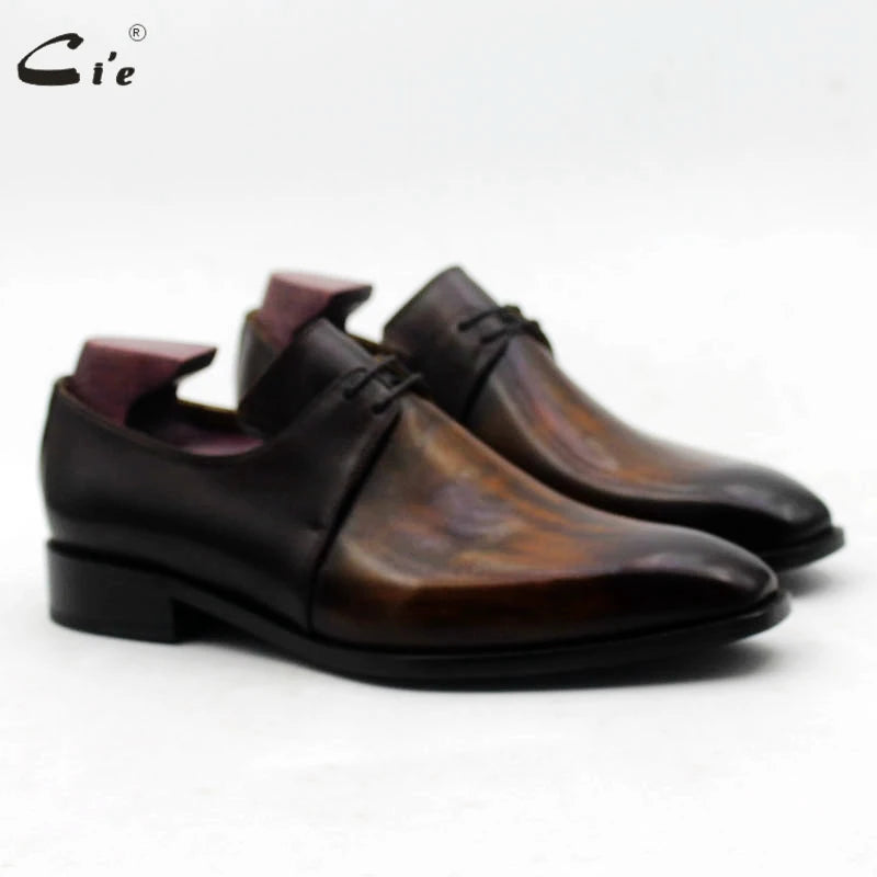 Cie D256  Handmade Blake Stitched Shoes Men's Brown Pure Leather Shoes