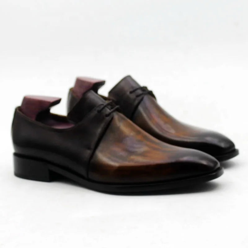 Cie D256  Handmade Blake Stitched Shoes Men's Brown Pure Leather Shoes