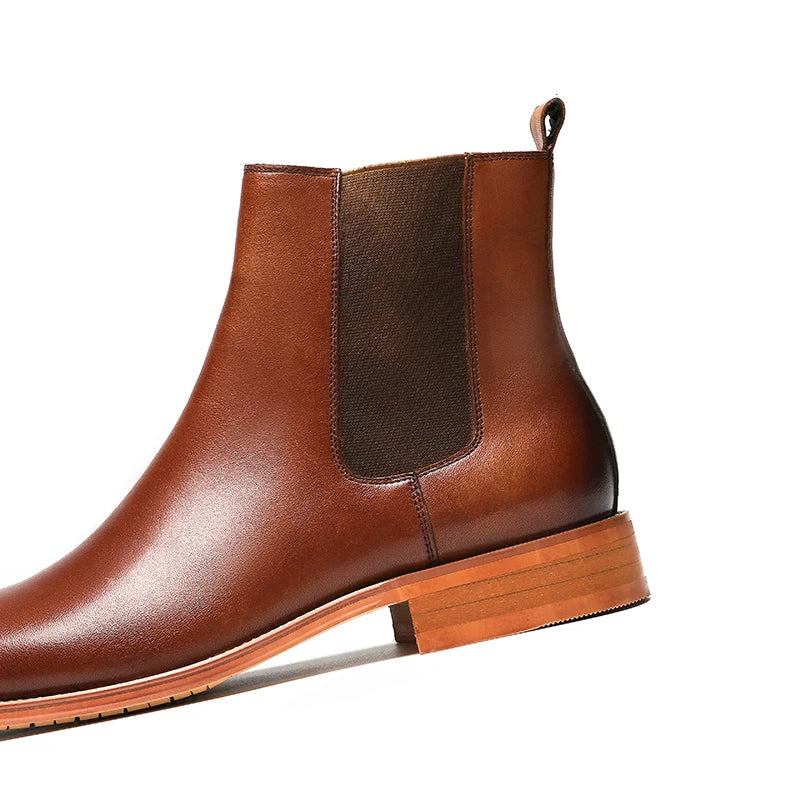 2024 Factory Classics Genuine Italian Leather Chelsea Boots for Men Brown Boots Black Boots