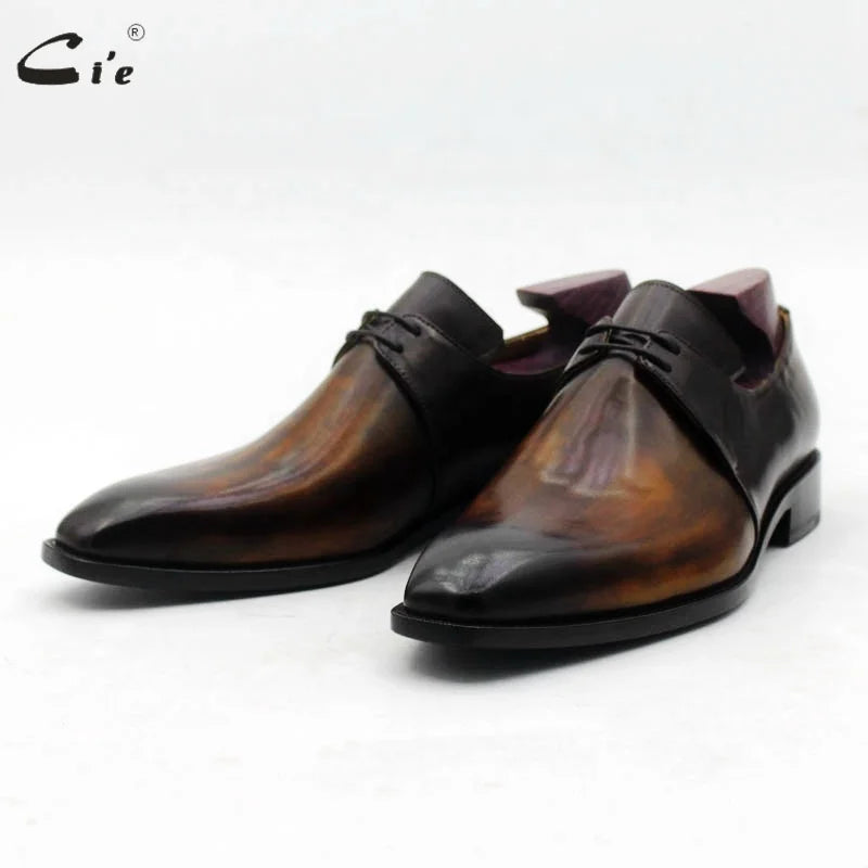 Cie D256  Handmade Blake Stitched Shoes Men's Brown Pure Leather Shoes