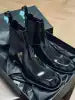 Square Toe True to Size Unisex Block Heel Men Dress Shoes Ankle Patent Leather Men Black Square-Toe Patent Leather Patent Boots