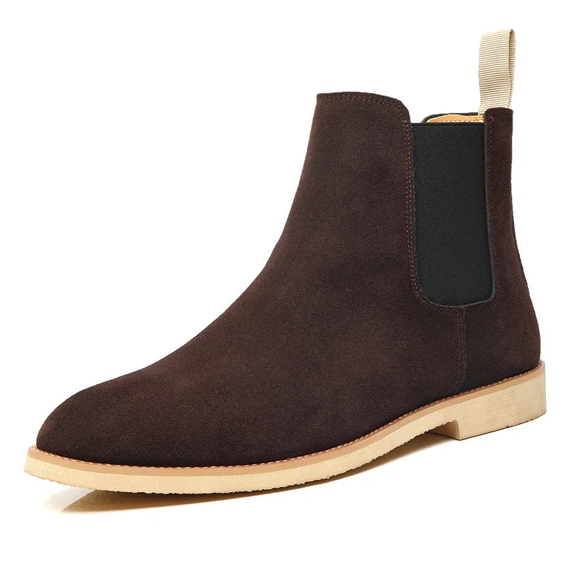 Size 38-46/us 6.5-12 Ankle Leather Boots Cowhide Dress Shoes Classic Good Quality Men Real Leather Chelsea Boots