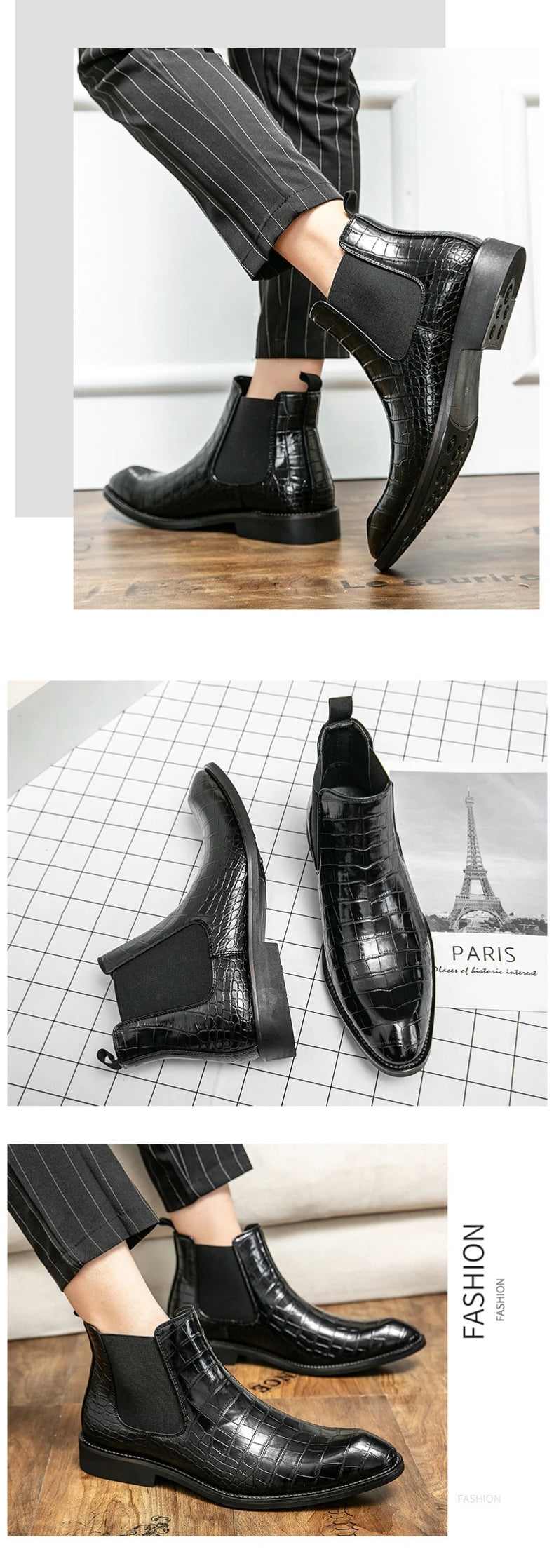 Flat Winter Summer Soft Ankle Rainboots Luxury Designer Stylish Comfortable Chelsea Combat Leather Men's Retro Western PU Boots
