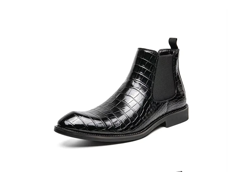 Flat Winter Summer Soft Ankle Rainboots Luxury Designer Stylish Comfortable Chelsea Combat Leather Men's Retro Western PU Boots