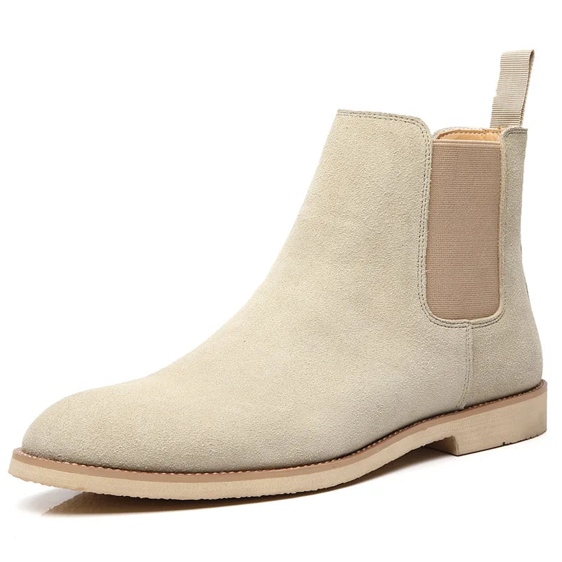 Size 38-46/us 6.5-12 Ankle Leather Boots Cowhide Dress Shoes Classic Good Quality Men Real Leather Chelsea Boots