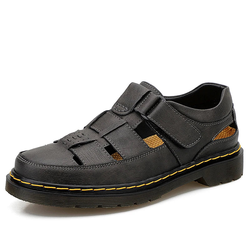 New Models 2025 ROME Handmade Cow Leather Sandals Buckle Big Size 48 Dubai Arab Summer Shoes Brand Famous High Quality
