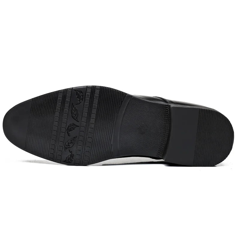 British Men Fashion Breathable Pointed Leather Shoe Casual Footwear Men's Business Formal Dress Shoes