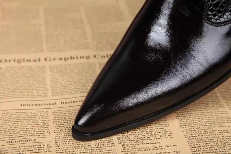 NA028 Hot Sell New Fashion Pointy Toe Men Shoes Crocodile Pattern Leather Formal Dress Oxford Shoes for Man