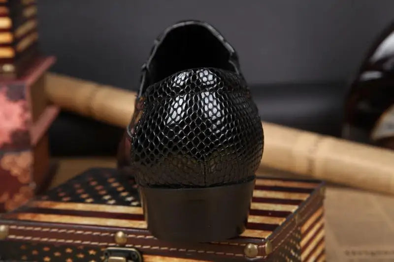 NA028 Hot Sell New Fashion Pointy Toe Men Shoes Crocodile Pattern Leather Formal Dress Oxford Shoes for Man