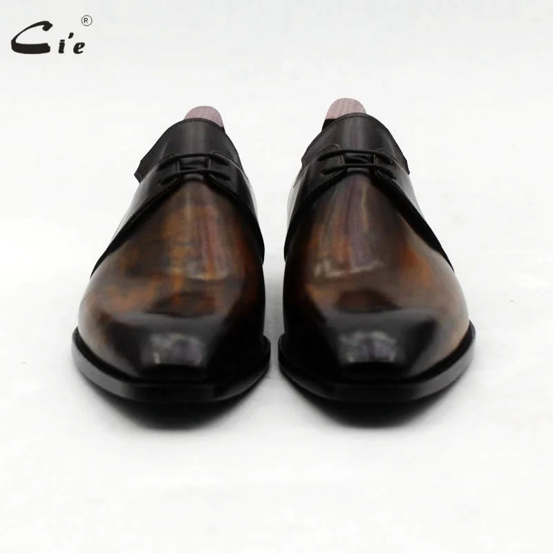 Cie D256  Handmade Blake Stitched Shoes Men's Brown Pure Leather Shoes