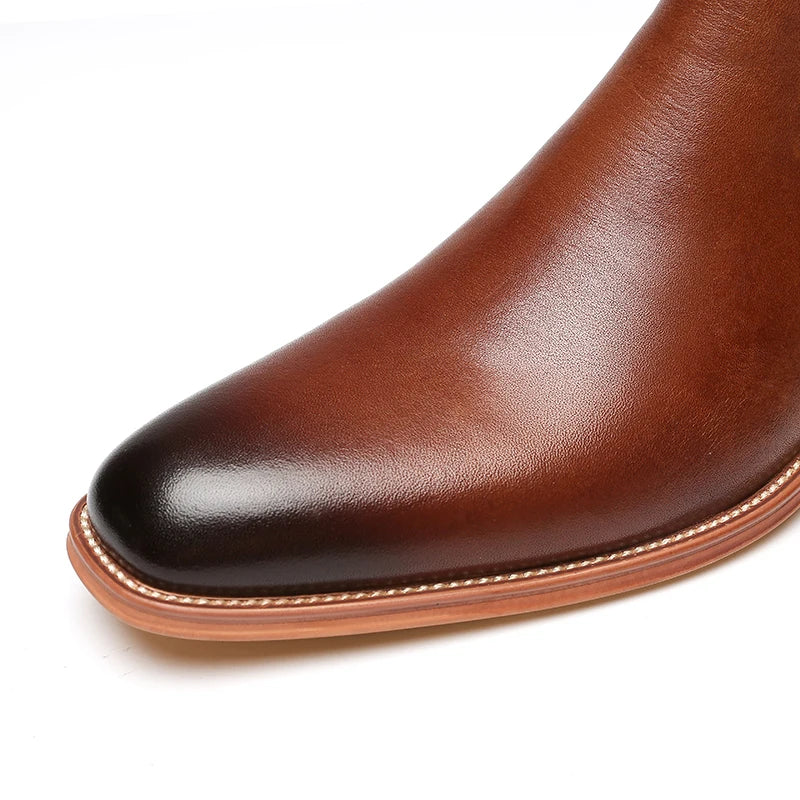2024 Factory Classics Genuine Italian Leather Chelsea Boots for Men Brown Boots Black Boots