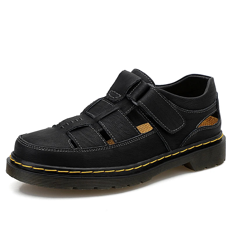 New Models 2025 ROME Handmade Cow Leather Sandals Buckle Big Size 48 Dubai Arab Summer Shoes Brand Famous High Quality