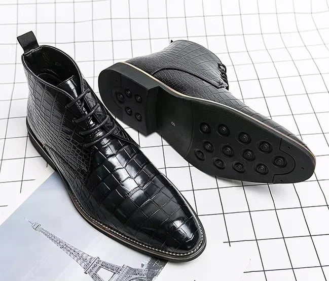 Flat Winter Summer Soft Ankle Rainboots Luxury Designer Stylish Comfortable Chelsea Combat Leather Men's Retro Western PU Boots
