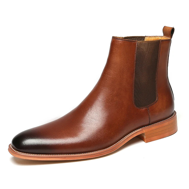 2024 Factory Classics Genuine Italian Leather Chelsea Boots for Men Brown Boots Black Boots