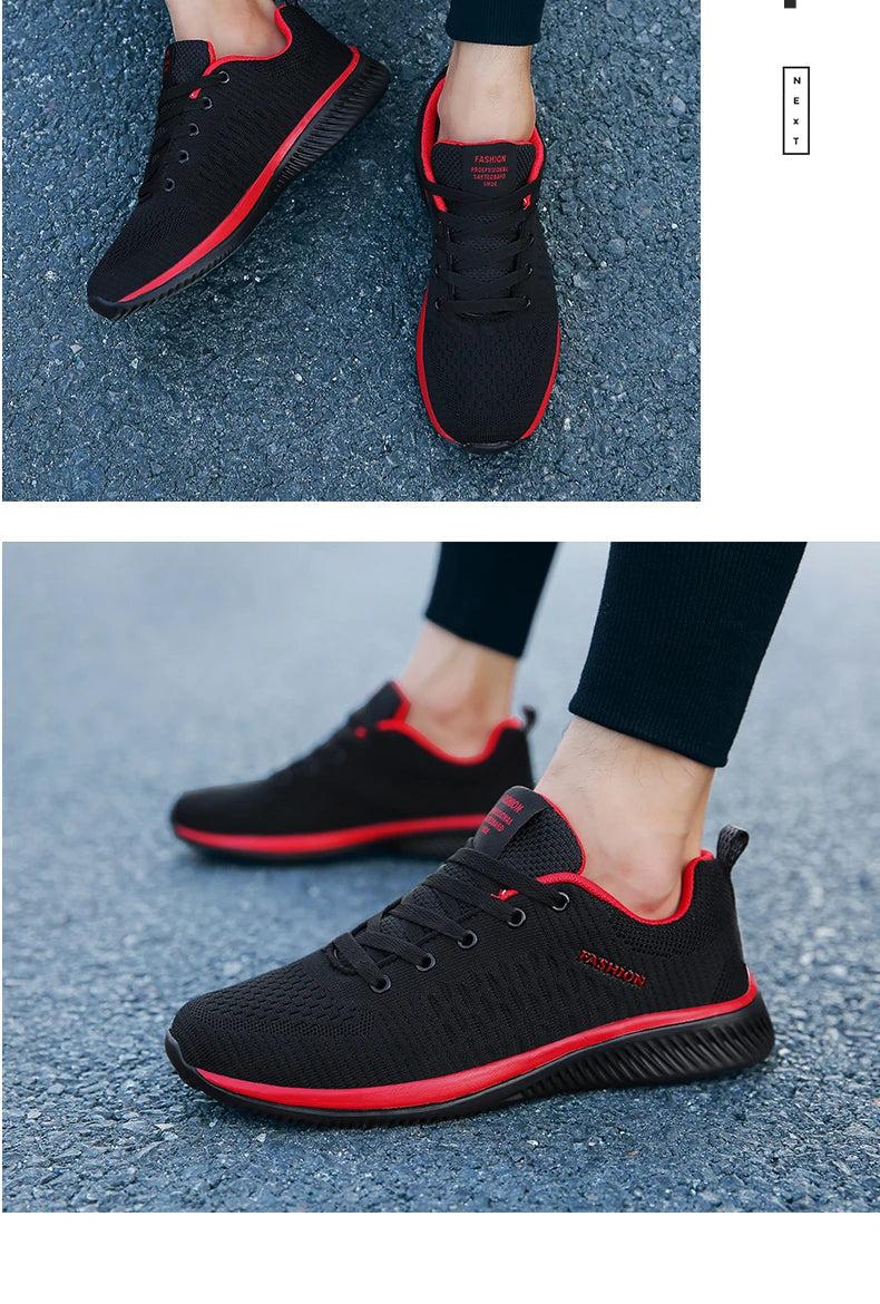 Men Running Walking Knit Shoe Casual Sneakers Breathable Sports Running Athletic Gym Lightweight Outdoor Women Shoes Size38-48