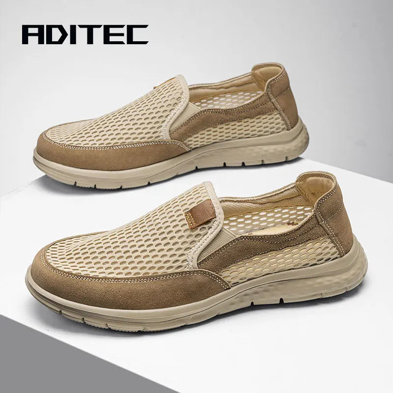A slip-on loafers, suitable for men's summer breathable casual shoes, light walking shoes, better quality