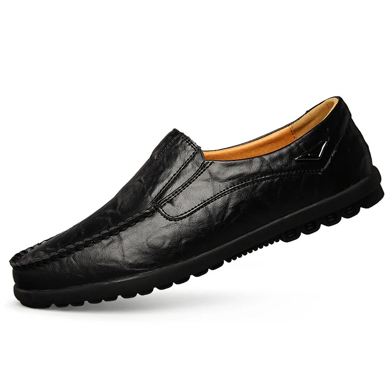 New large size men's leather shoes 100% cowhide fashion thick sole leisure sports business casual shoes men sneakers bean shoes