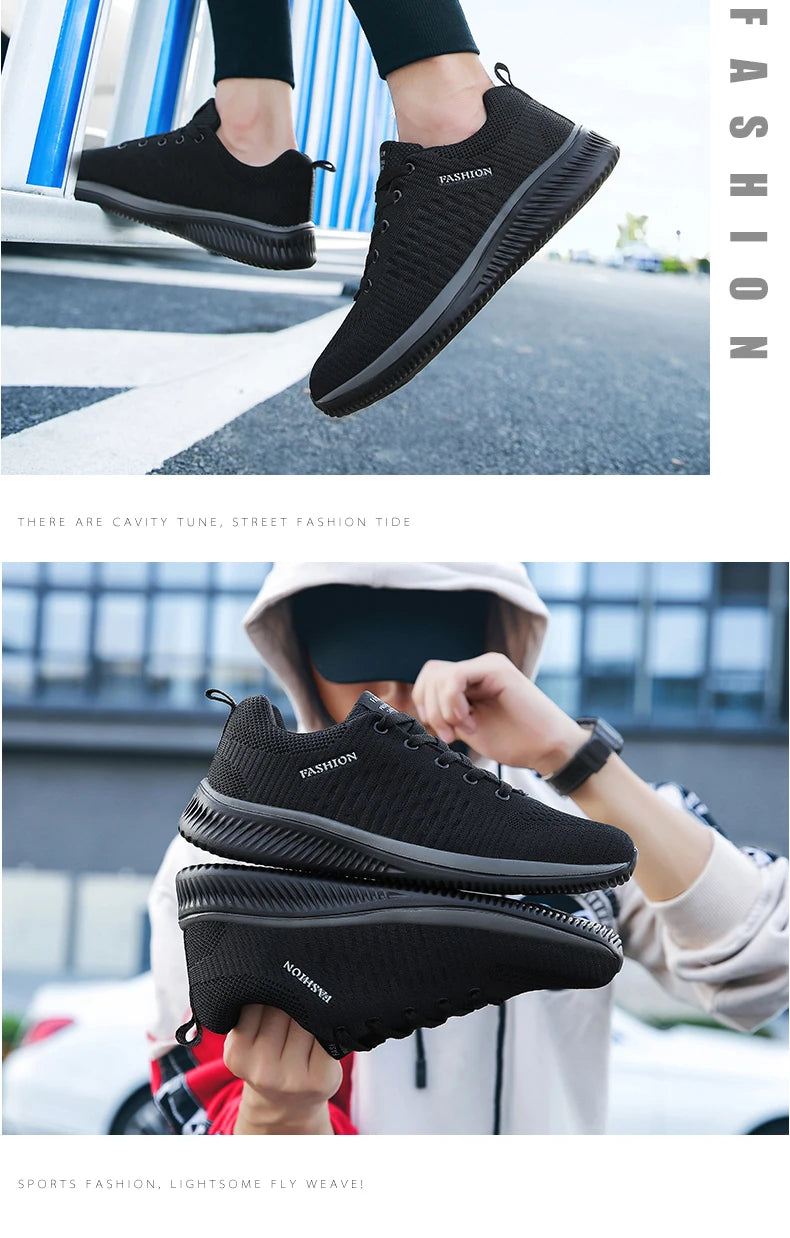 Men Running Walking Knit Shoe Casual Sneakers Breathable Sports Running Athletic Gym Lightweight Outdoor Women Shoes Size38-48