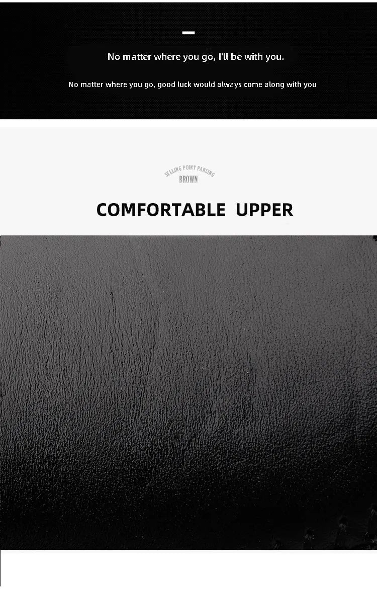 CLOHOO Leather Stitching Comfortable Shoes for Men