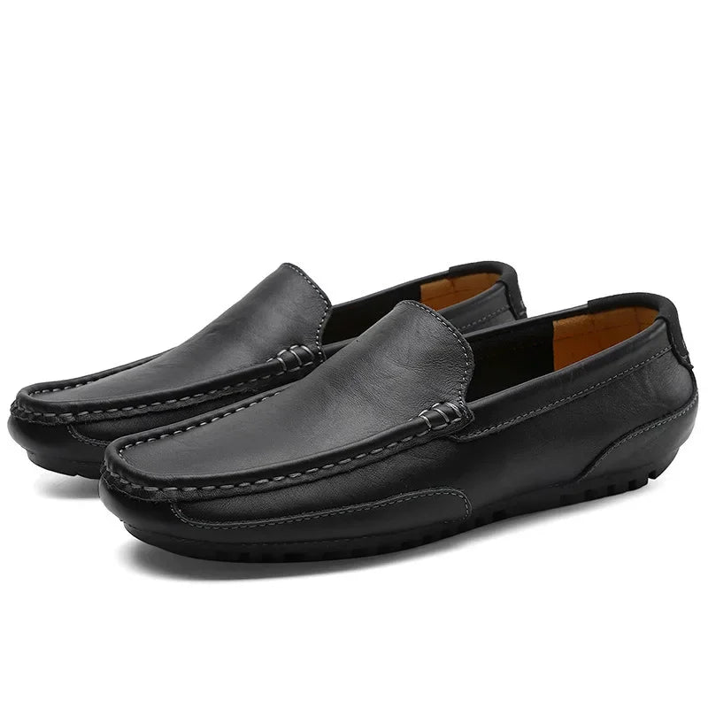 Men Luxury Trendy Casual Slip on Formal Loafers Men Moccasins Italian Black Male Driving Shoes Sneakers Plus Size Shoes Leather