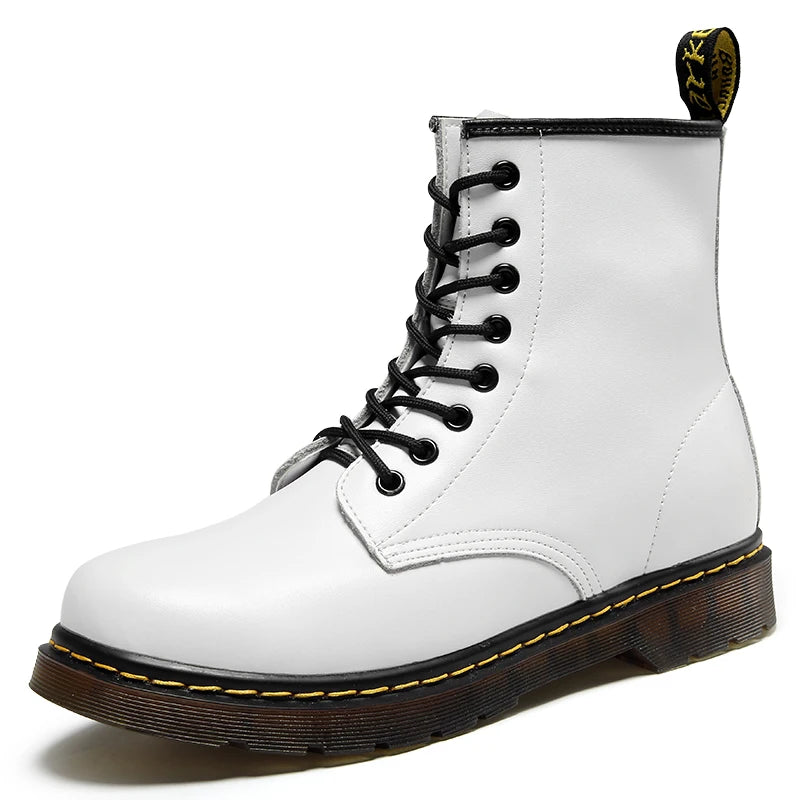 High-top boots, men's leather shoes, fashionable motorcycle ankle boots, men's boots, men's shoes, genuine leather women's boots
