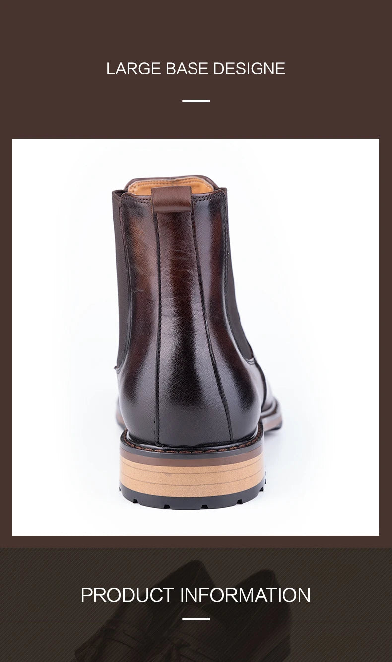 New Arrival Men's Boots Premium quality Cowhide Wear-resistant and Comfortable Leather Shoes Luxury Office Formal Shoes Handmade