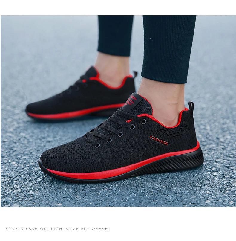 Men Running Walking Knit Shoe Casual Sneakers Breathable Sports Running Athletic Gym Lightweight Outdoor Women Shoes Size38-48