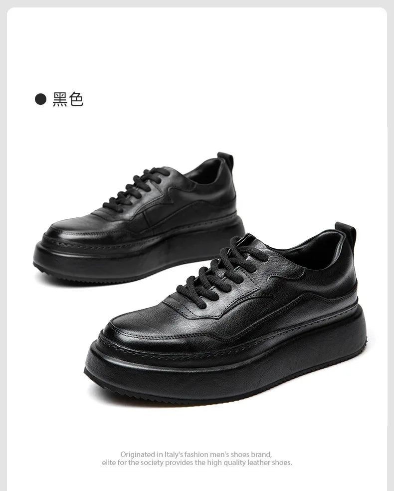 Casual Shoes British Retro Cowhide Autumn Winter Men Shoes Loafers Summer Designer Breathable Shoes Mens Spring Fashion