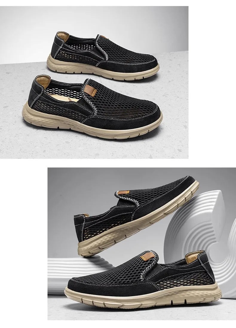 A slip-on loafers, suitable for men's summer breathable casual shoes, light walking shoes, better quality