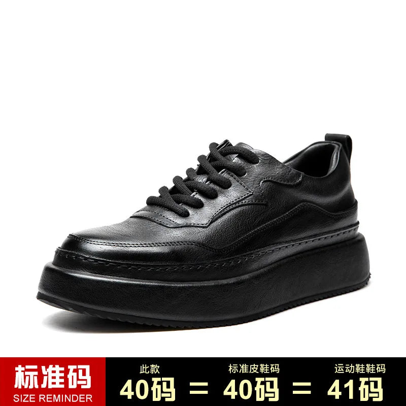 Casual Shoes British Retro Cowhide Autumn Winter Men Shoes Loafers Summer Designer Breathable Shoes Mens Spring Fashion